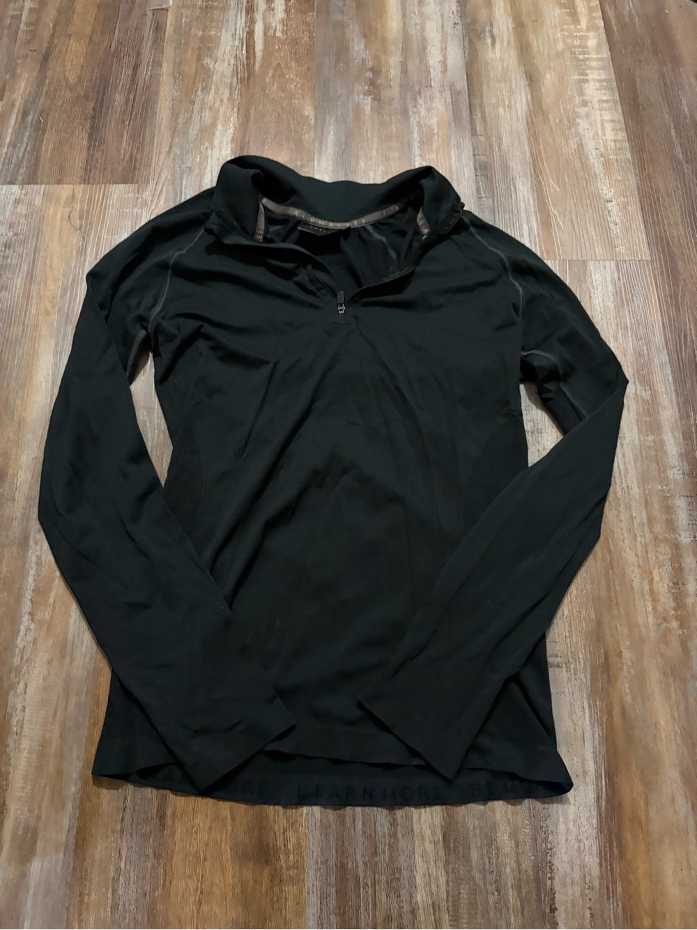 Alphalete Black Long-Sleeve Quarter Zip Athletic Top